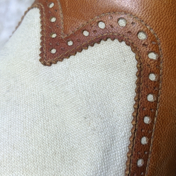 Cole Haan Tan Linen Wingtip Oxfords 12M - Picture 14 of 14
